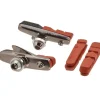 Kool Stop Brakes|Dura Road Brake Pads (Silver) (Dual & Salmon Compound) (1 Pair + Extra Inserts) (For Shimano/SRAM) (Extra Set of Inserts)