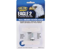 Kool Stop Brakes|Eagle 2 Brake Pads (White) (1 Pair) (Threaded Post)