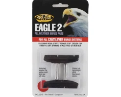Kool Stop Brakes|Eagle 2 Canti Brake Pads (Black/Red) (1 Pair) (Black Compound) (Smooth Post)