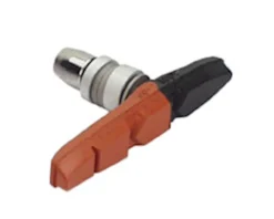 Kool Stop Brakes|Thinline V-Brake Pads (Black/Red) (1 Pair) (Dual Compound) (Threaded Post)