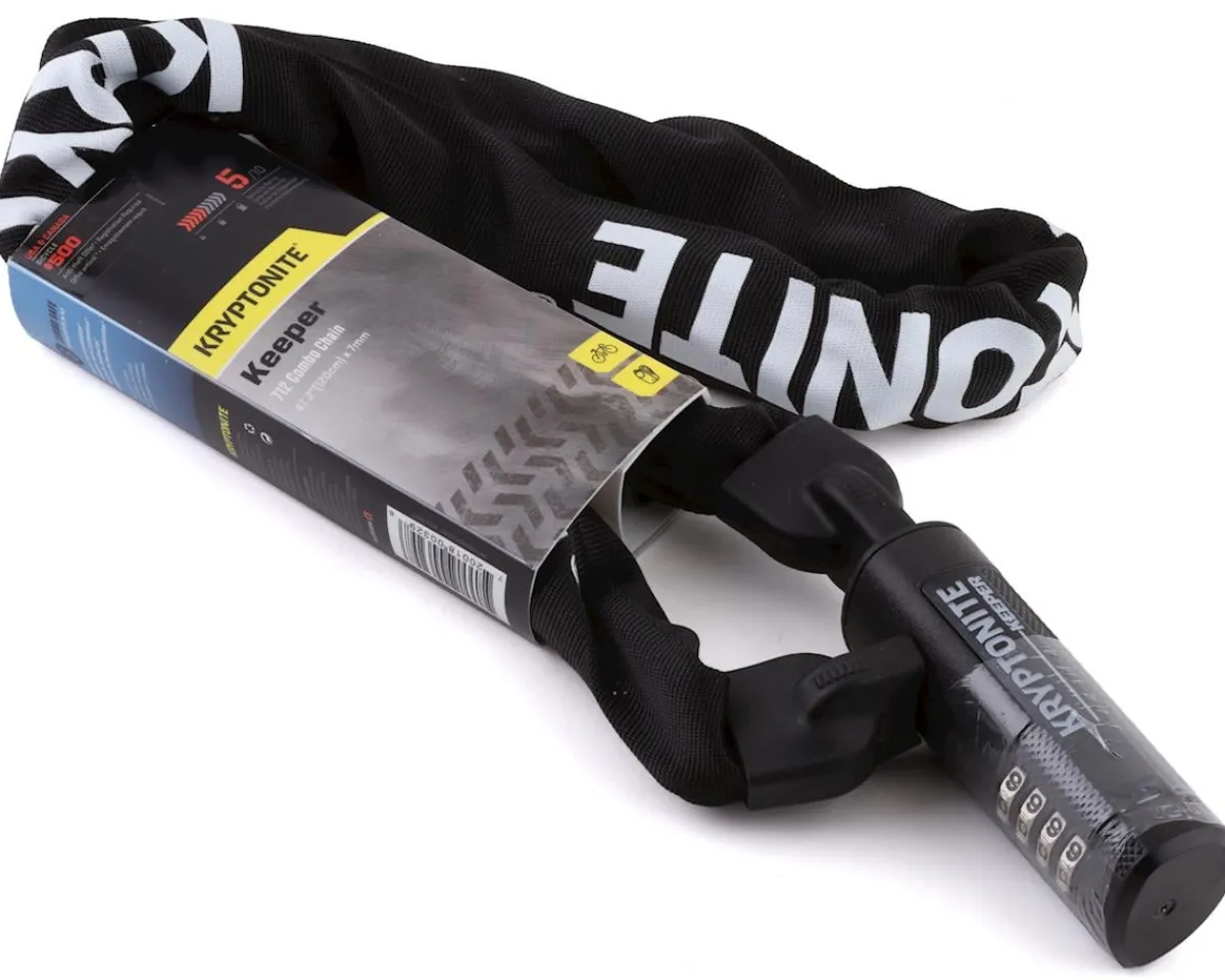 Kryptonite Bike Locks|Keeper 712 Chain Lock w/ Combination (3.93') (120cm)