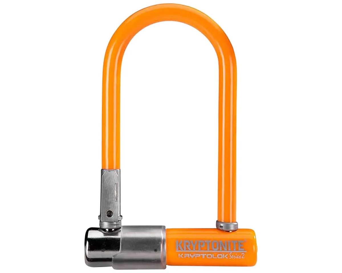 Kryptonite Holiday Shopping|Bike Locks|KryptoLok Mini-7 U-Lock (Orange) (3.25 x 7")