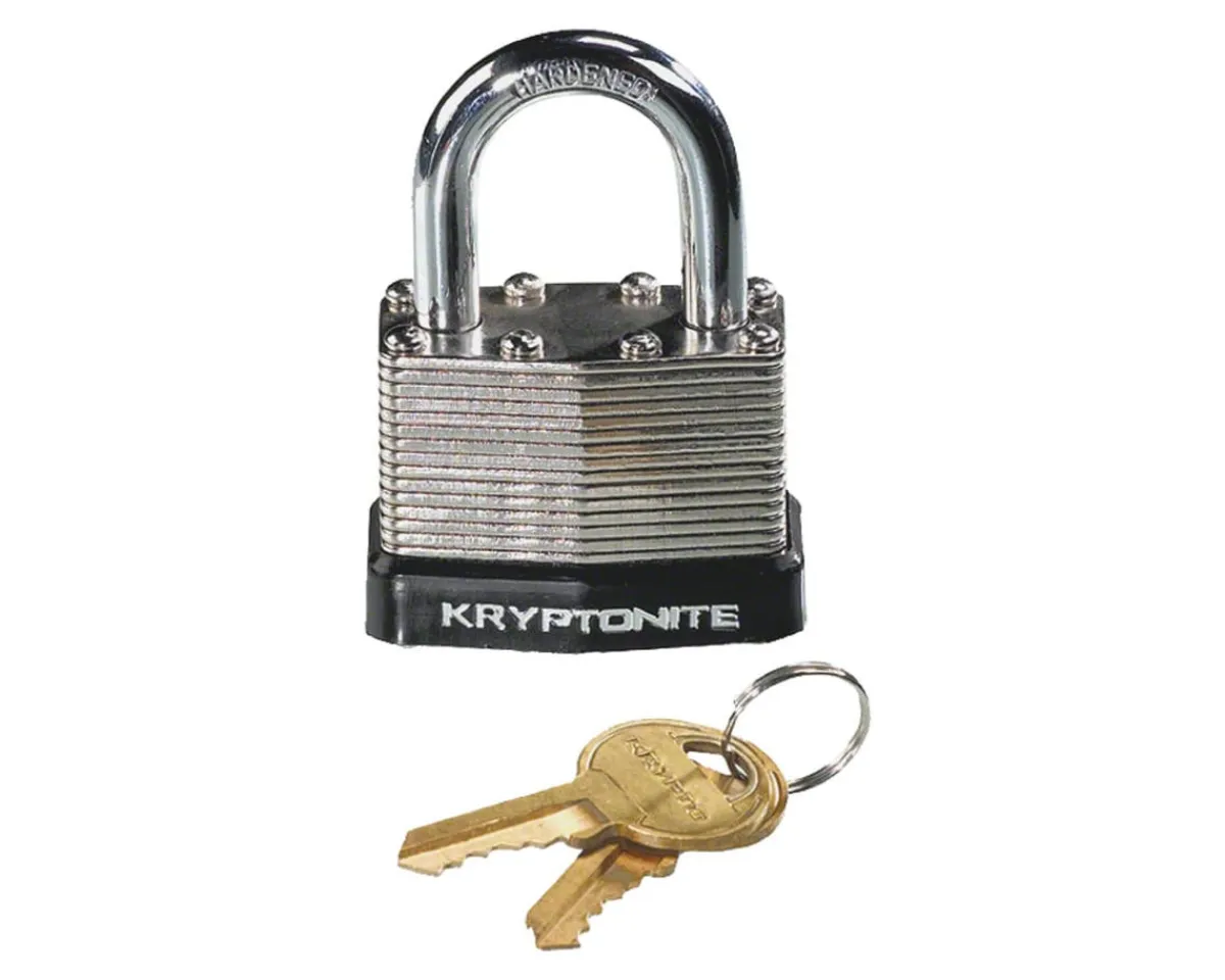 Kryptonite Bike Locks|Laminated Steel Padlock w/ Flat Key