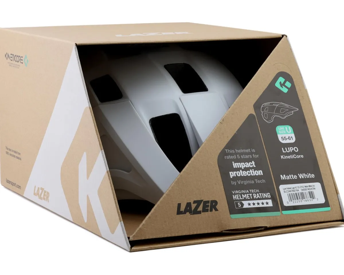 Lazer Helmets|Lupo KinetiCore Mountain Helmet (Matte White) (Universal Adult)