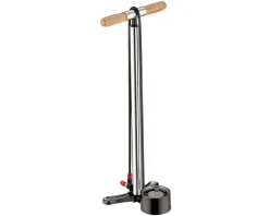 Lezyne Pumps & Co2|Pumps & Co2|Alloy Floor Drive Pump (Silver) (ABS-1 Pro Chuck) (Presta/Schrader Valve Compatible)