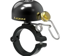 Lezyne Mounts & Handlebar Accessories|Classic Brass Bell (Black/Black) (Aluminum Hard Mount) (Fits 22.2 - 25.4mm Handlebars)