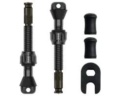Lezyne Tubeless Tire Tools|Tubeless Accessories|Clik Tubeless Ready Valve Pro (Black) (44mm)