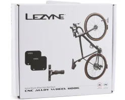 Lezyne Vehicle Bike Racks|CNC Alloy Wall Hook (Black) (1 Bike)