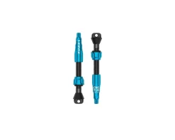 Lezyne Tubeless Tire Tools|Tubeless Accessories|CNC Tubeless Ready Presta Valves Pro (Blue) (Pair) (44mm)