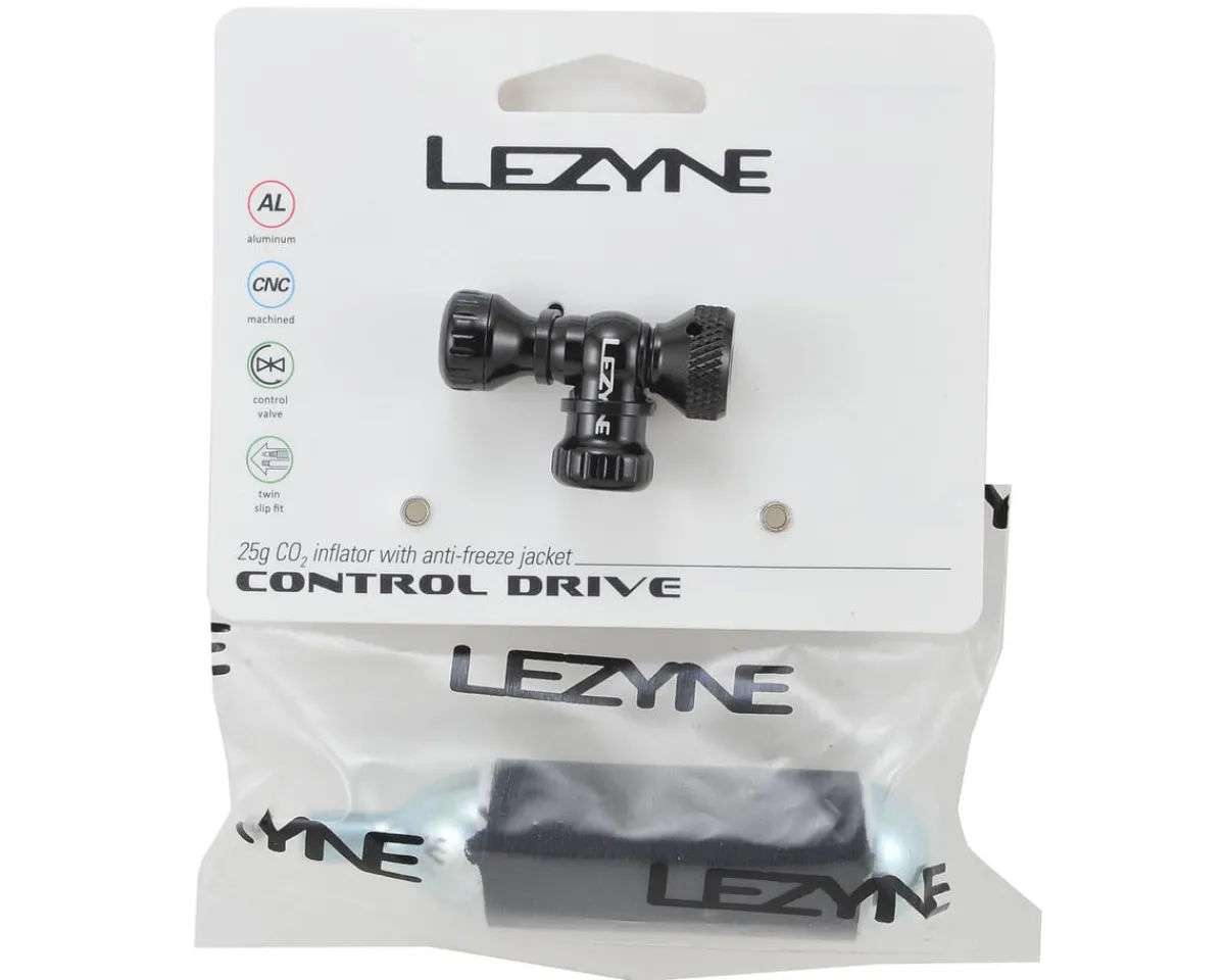 Lezyne Pumps & Co2|Holiday Shopping|Control Drive CO2 Inflator (Black) (w/ 25g Cartridge)