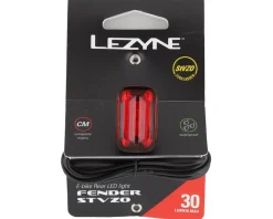 Lezyne E-Bike Parts|Bike Lights|E-Bike Fender STVZO Tail Light (Black)