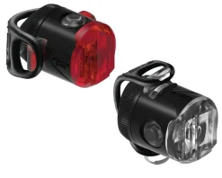 Lezyne Bike Lights|Femto USB-C Drive Headlight & Tail Light Set (Black) (50/15 Lumen)