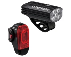 Lezyne Bike Lights|Fusion Drive Pro 600+ / KTV Drive Pro+ Headlight & Tail Light Set (Black) (600/150 Lumens)