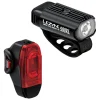 Lezyne Bike Lights|Hecto Drive 500XL/KTV DRIVE+ Headlight & Tail Light Set (Black) (500/40 Lumens)