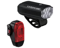 Lezyne Bike Lights|Lite Drive 1200+/KTV Drive Pro+ Headlight & Taillight Set (Black) (1200/150 Lumens)