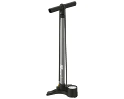 Lezyne Pumps & Co2|Pumps & Co2|Macro HP Floor Drive Floor Pump (Flat Grey) (ABS Flip Chuck) (Presta/Schrader Valve Compatible)