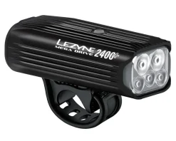 Lezyne Bike Lights|Mega Drive 2400+ Headlight W/ Loaded Kit (Black) (2400 Lumens)
