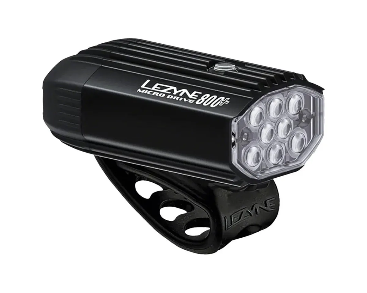 Lezyne Bike Lights|Micro Drive 800+ Front Headlight (Black) (800 Lumens)