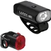 Lezyne Bike Lights|Mini Drive 400XL/Femto USB-C Drive Headlight & Tail Light Set (Black) (400/15 Lumens)