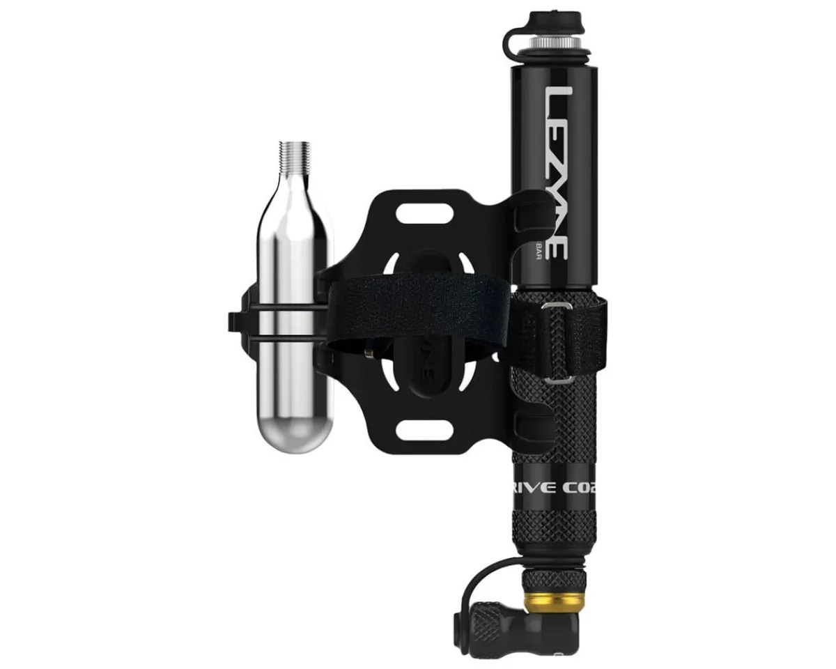 Lezyne Pumps & Co2|Pumps & Co2|Pocket Drive CO2 Mini Pump (Black/Gold) (w/ 16g CO2 Cartridge)