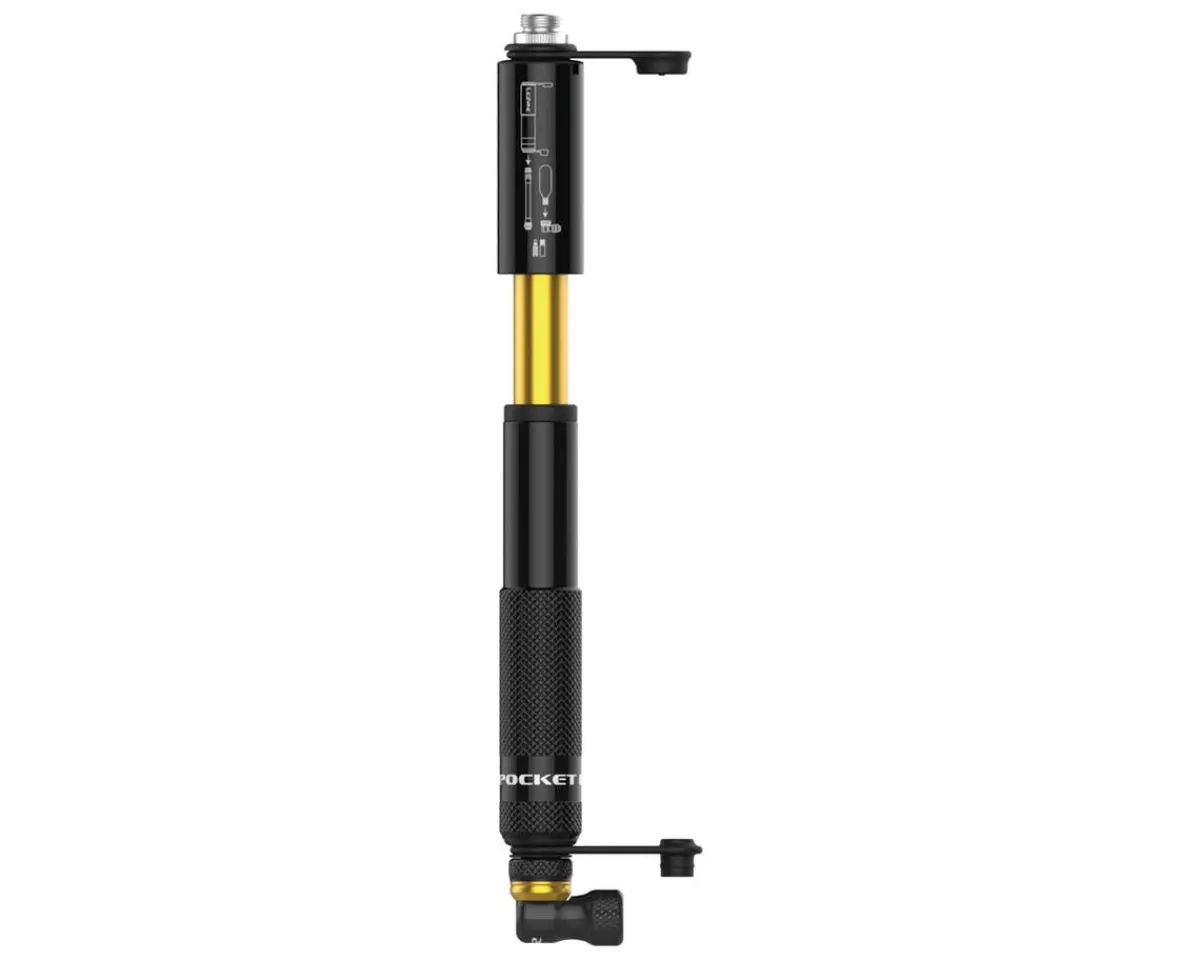 Lezyne Pumps & Co2|Pumps & Co2|Pocket Drive CO2 Mini Pump (Black/Gold) (w/ 16g CO2 Cartridge)