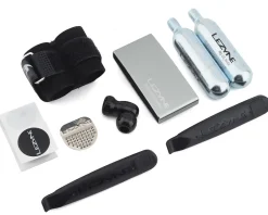 Lezyne Pumps & Co2|Pumps & Co2|Twin Kit CO2 Inflator & Tire Repair Kit (Black) (w/ 16g Cartridges)