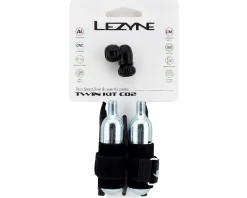 Lezyne Pumps & Co2|Pumps & Co2|Twin Kit CO2 Inflator & Tire Repair Kit (Black) (w/ 16g Cartridges)