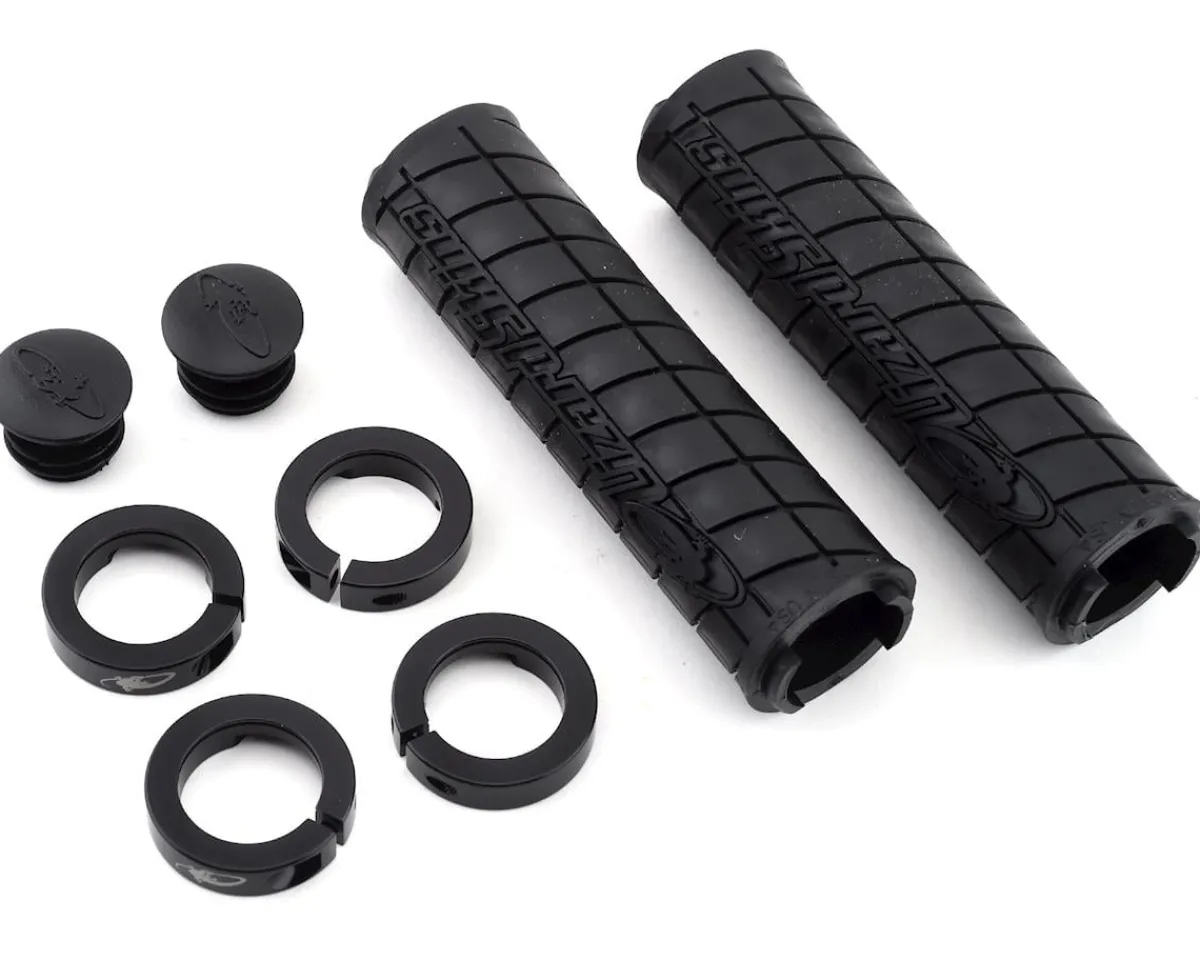 Lizard Skins Grips & Handlebar Tape|Lock-On Logo Grips (Black)