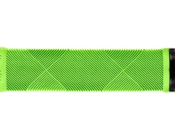 Lizard Skins Grips & Handlebar Tape|Strata Lock-On Grips (Lime Green)