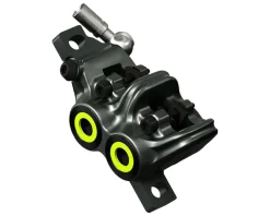 Magura Brakes|MT7 Disc Brake Caliper (Grey/Yellow) (Front or Rear) (Post Mount) (4-Piston)