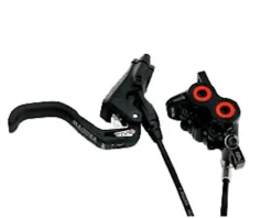 Magura Brakes|MT5 HC Disc Brake & Lever (Black/Neon Red) (Front or Rear) (Hydraulic) (Post Mount)