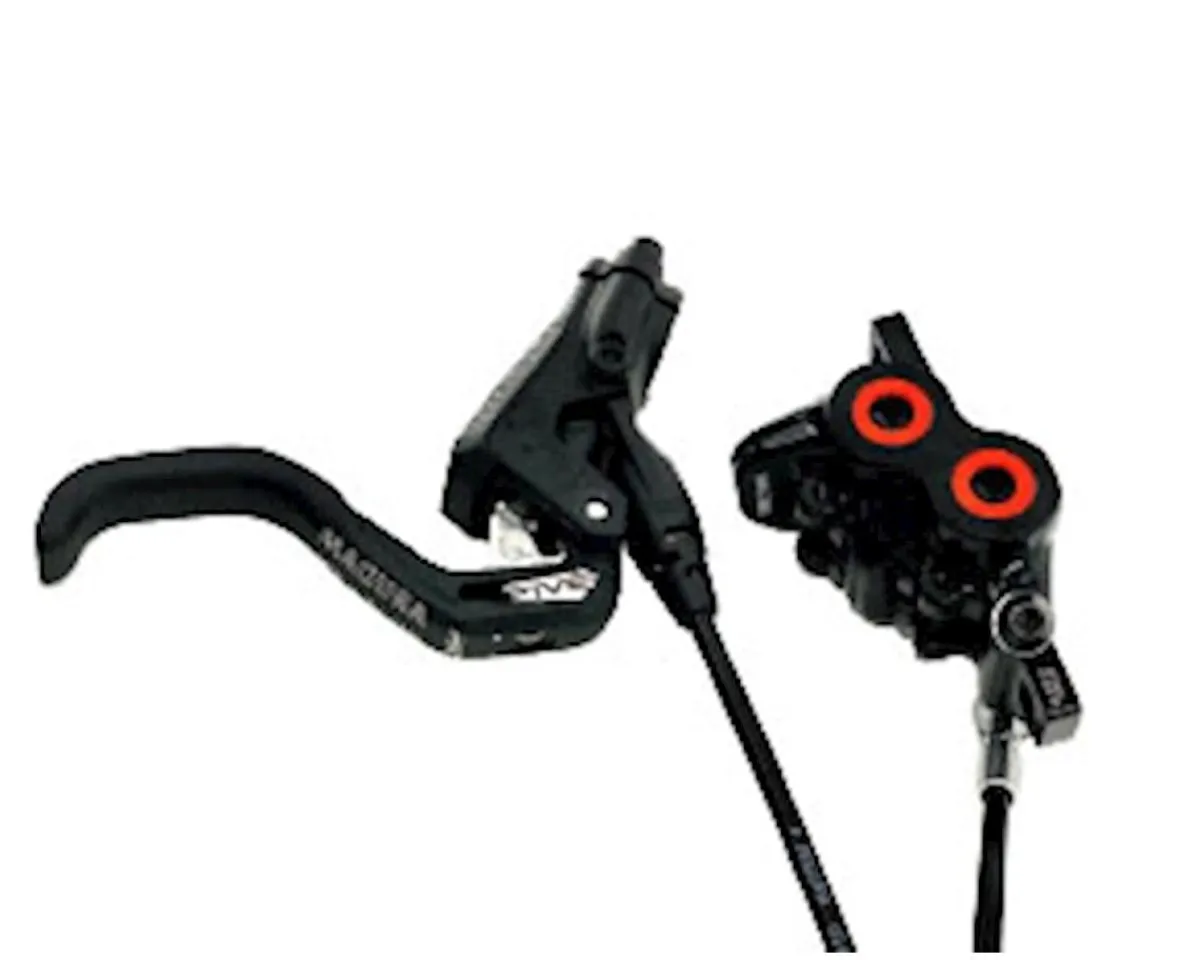 Magura Brakes|MT5 HC Disc Brake & Lever (Black/Neon Red) (Front or Rear) (Hydraulic) (Post Mount)