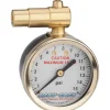 Meiser Pumps & Co2|Presta-Valve Dial Gauge w/ Pressure Relief (15psi)