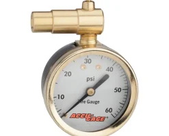Meiser Pumps & Co2|Pumps & Co2|Presta-Valve Dial Gauge w/ Pressure Relief (60psi)