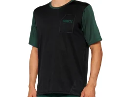 1 Clothing Sale|Jerseys|00% Men's Ridecamp Short Sleeve Jersey (Black/Forest Green) (S)