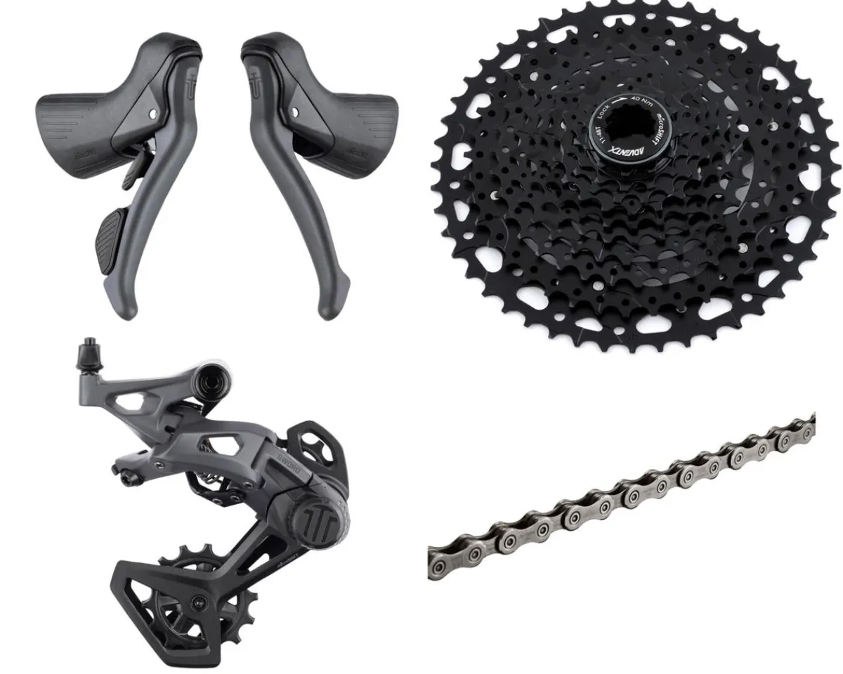 Microshift Groupsets|Sword 1x Gravel Groupset (Grey) (1 x 10 Speed)