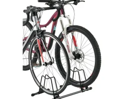 Minoura Vehicle Bike Racks|DS-151 Connect Rack Hoop Stand (Black) (For Road or Mountain Bikes)