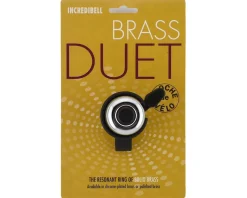Mirrycle Mounts & Handlebar Accessories|Incredibell Brass Duet Bicycle Bell (Silver)