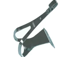 MKS Pedals & Cleats|Steel Toe Clips (Chrome) (Pair) (M)