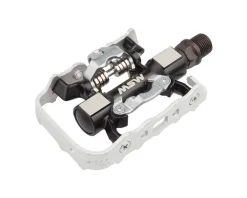MSW Pedals & Cleats|CP-100 Single Side Clipless Pedals (Silver/Black) (w/ Platform)