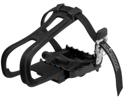 MSW Pedals & Cleats|Dimension Compe Combo Pedal & Toe Clip Set (Black) (9/16") (Plastic)