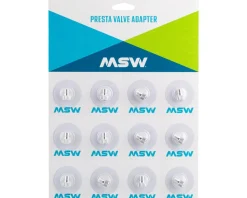 MSW Wheels & Parts|Tire & Tube Accessories|Presta Valve Adapters (Silver) (Presta to Schrader) (Card of 12)