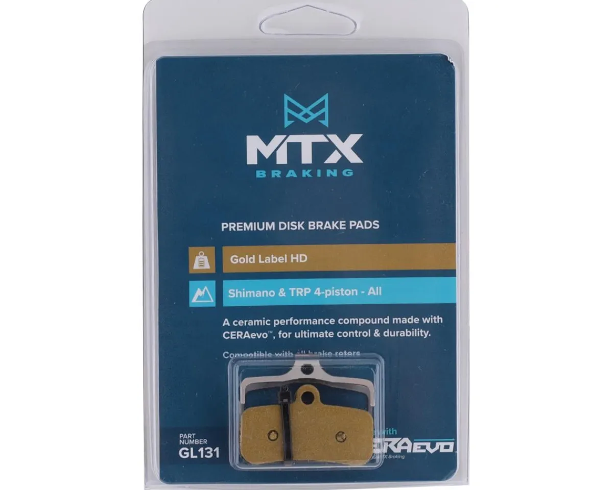 MTX Braking Brakes|Holiday Shopping|Gold Label HD Disc Brake Pads (Ceramic) (Shimano Deore XT/Saint) (1 Pair)