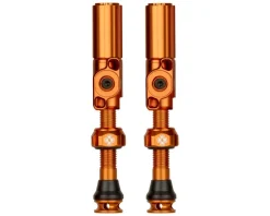 Muc-Off Tubeless Tire Tools|Tubeless Accessories|Big Bore Hybrid Tubeless Valves (Orange) (Pair) (Small) (30mm)