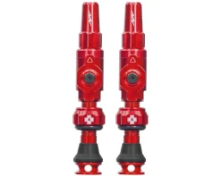 Muc-Off Tubeless Tire Tools|Tubeless Accessories|Big Bore Lite Tubeless Valves (Red) (Pair) (Small) (30mm)