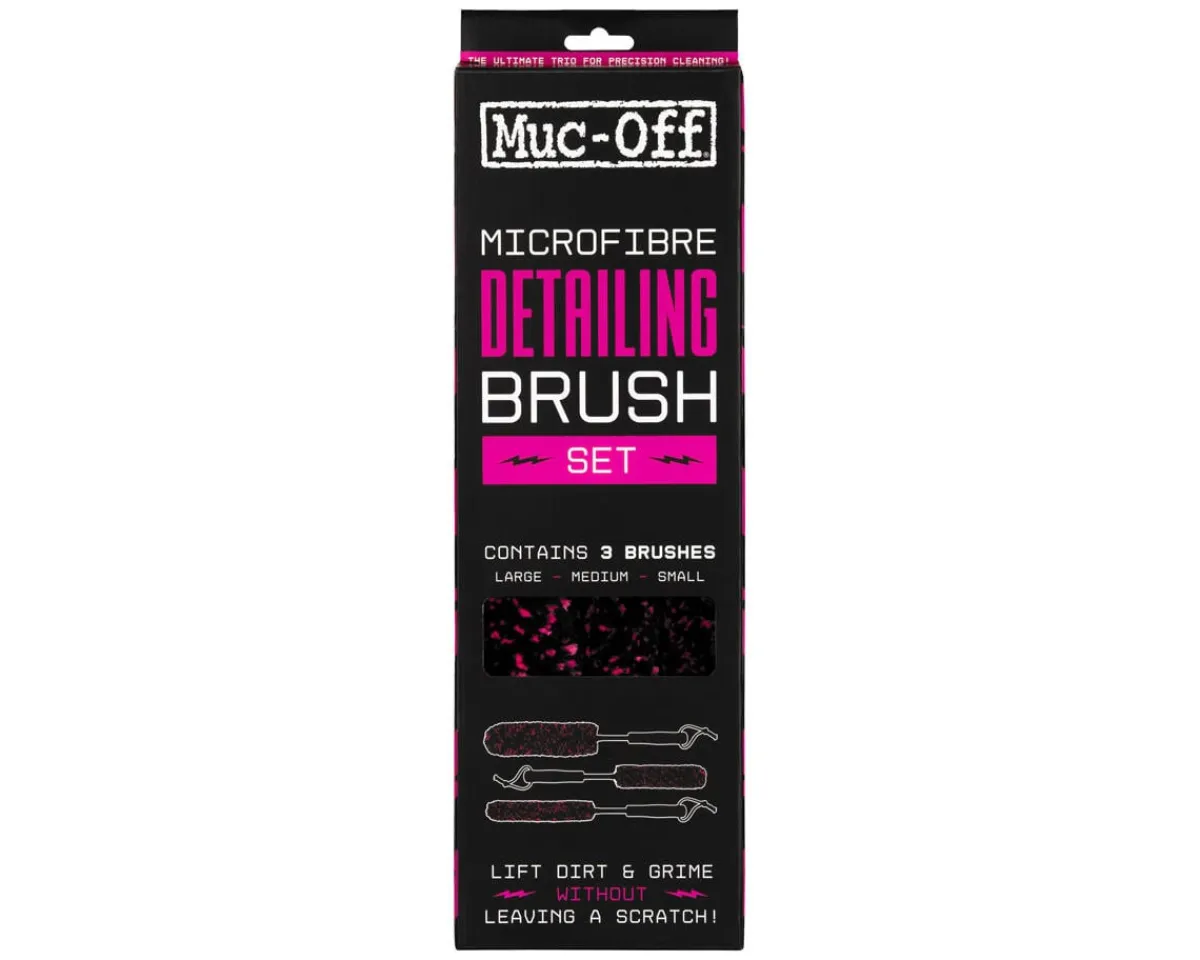 Muc-Off Cleaning Supplies|Microfiber Detailing Brush Kit (Set of 3)