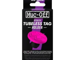 Muc-Off Bike Locks|Stealth Tubeless Valve Tag Holder (Black/Pink)