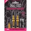 Muc-Off Tubeless Tire Tools|Tubeless Accessories|V2 Tubeless Presta Valves (Gold) (Pair) (44mm)