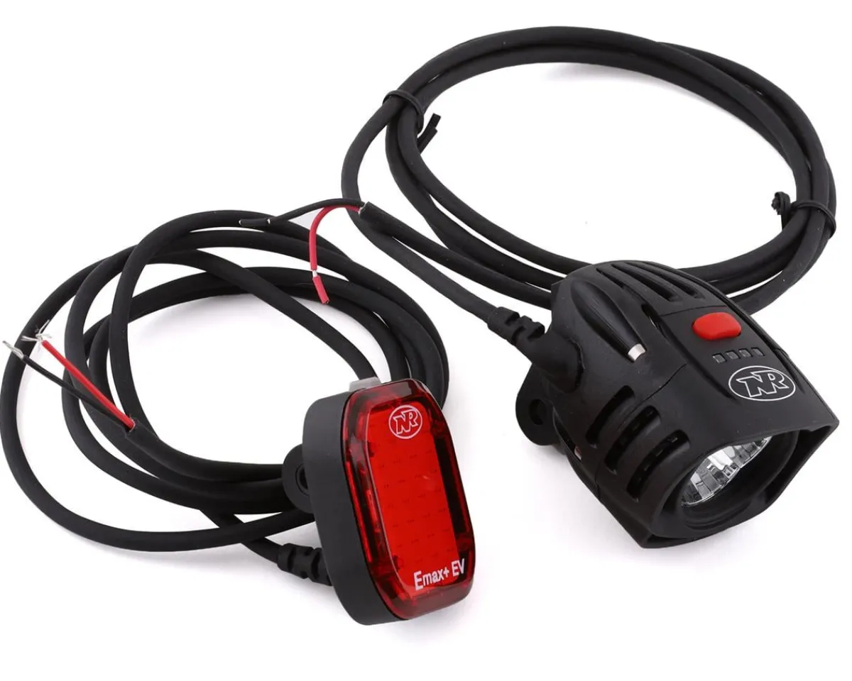 NiteRider E-Bike Parts|Bike Lights|Epro 1000 & Emax+ E-Bike Light Set (Black) (1000/150 Lumens)