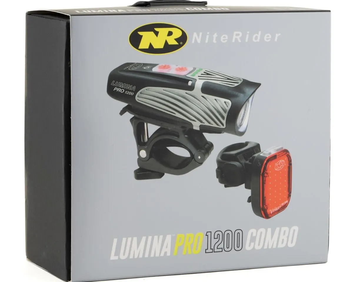 NiteRider Bike Lights|Lumina Pro 1200 /Vmax+ Headlight & Tail Light Set (1200/150 Lumens)